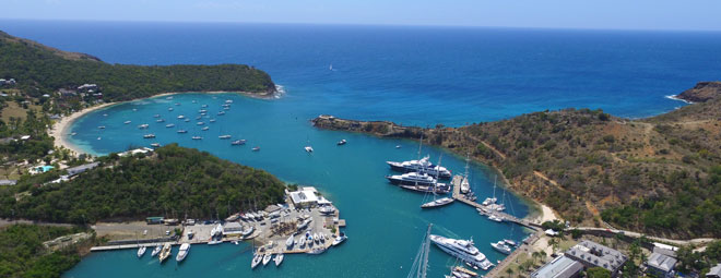 Aerial view of Nelson's Dockyard