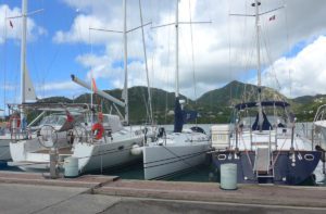 Boats docked at Nelson's Dockyard